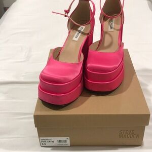 Steve Madden Charlize Pink Satin